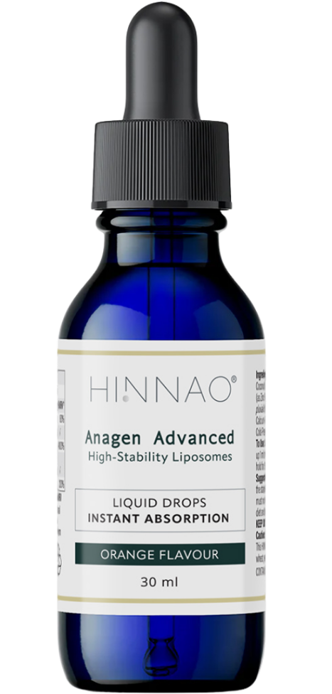 HINNAO Sublingual Anagen Advanced drops blue glass bottle for hair support